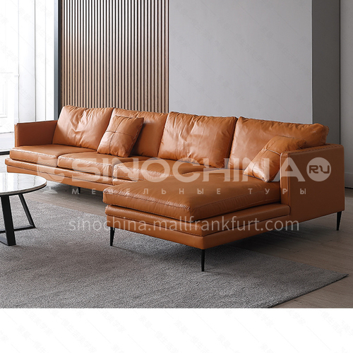 Yhx 19002 Living Room Minimalist, Minimalist Leather Sofa